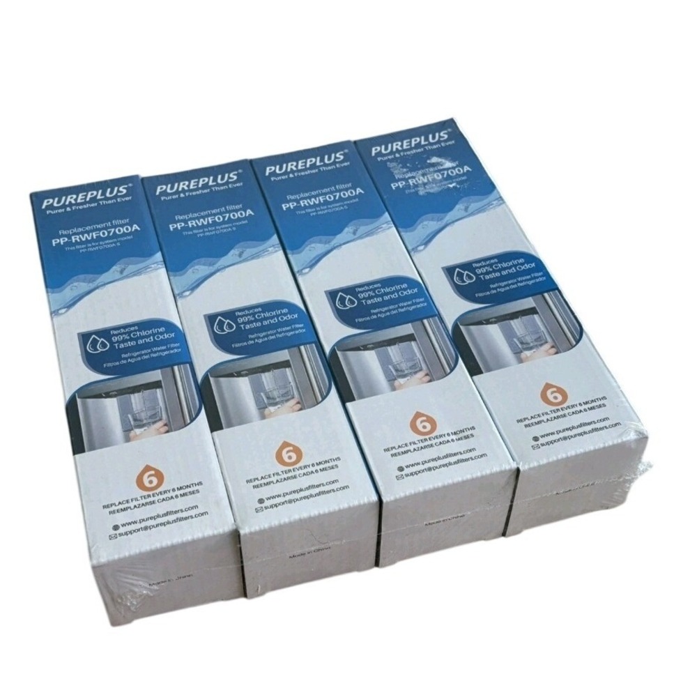 Pureplus Replacement Refrigerator Water Filters PP-RWF0700A‎ (4-Pack)